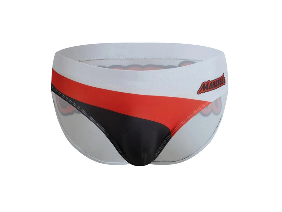 Gay Swim Briefs | MENSSEXI Color Block Fun Swim Briefs