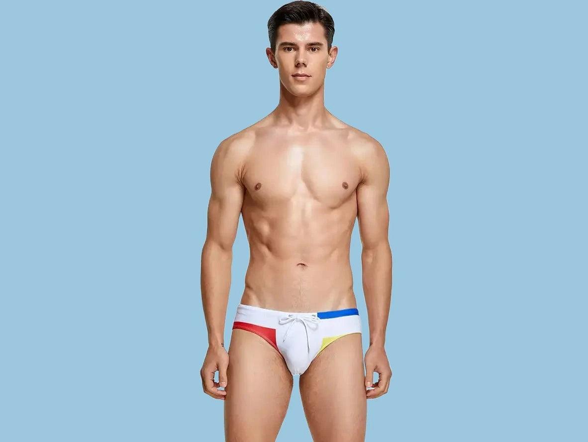 Gay Swim Briefs | SEOBEAN Color Bock Swim Briefs