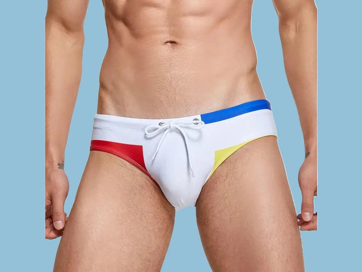 Gay Swim Briefs | SEOBEAN Color Bock Swim Briefs