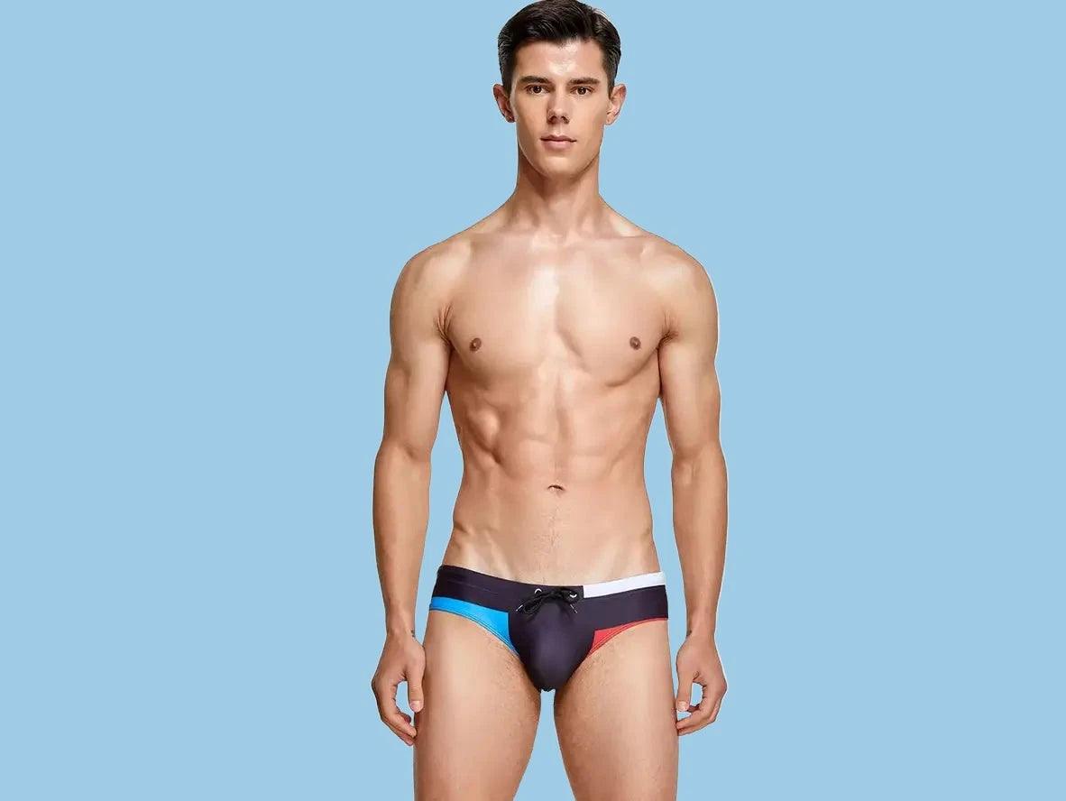 Gay Swim Briefs | SEOBEAN Color Bock Swim Briefs