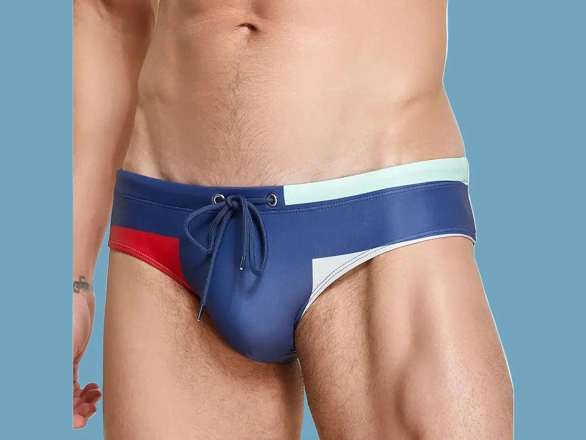 Gay Swim Briefs | SEOBEAN Color Bock Swim Briefs