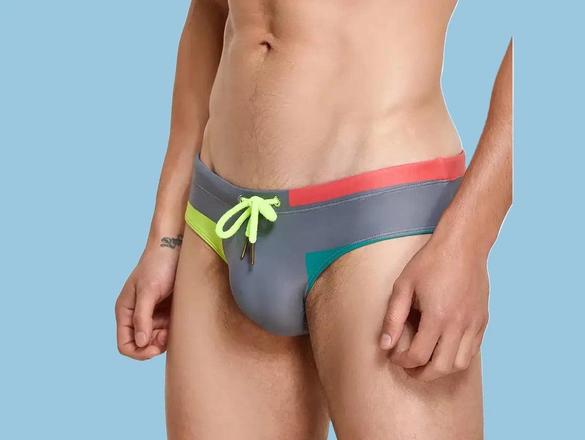 Gay Swim Briefs | SEOBEAN Color Bock Swim Briefs