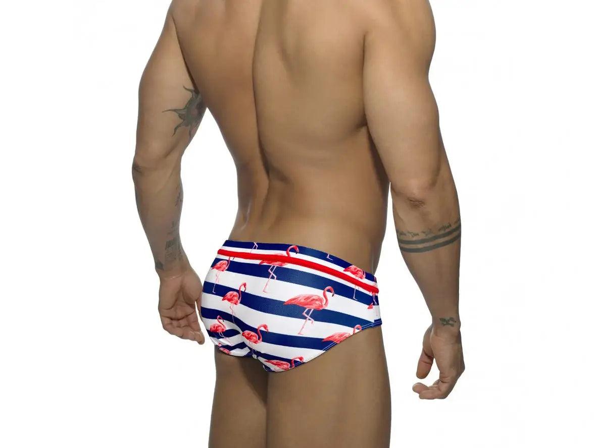 Gay Swim Briefs | Sexy Flamingo Push Up Pad Swim Briefs