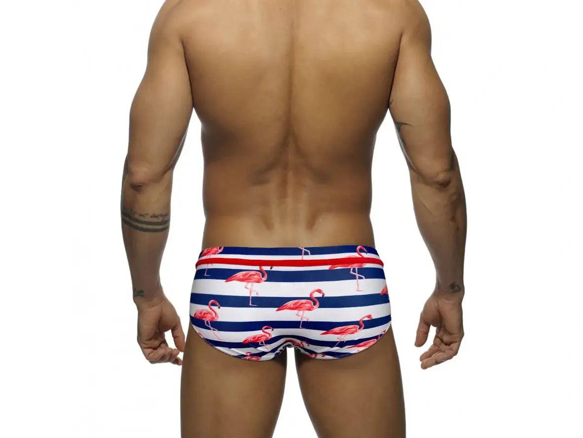 Gay Swim Briefs | Sexy Flamingo Push Up Pad Swim Briefs