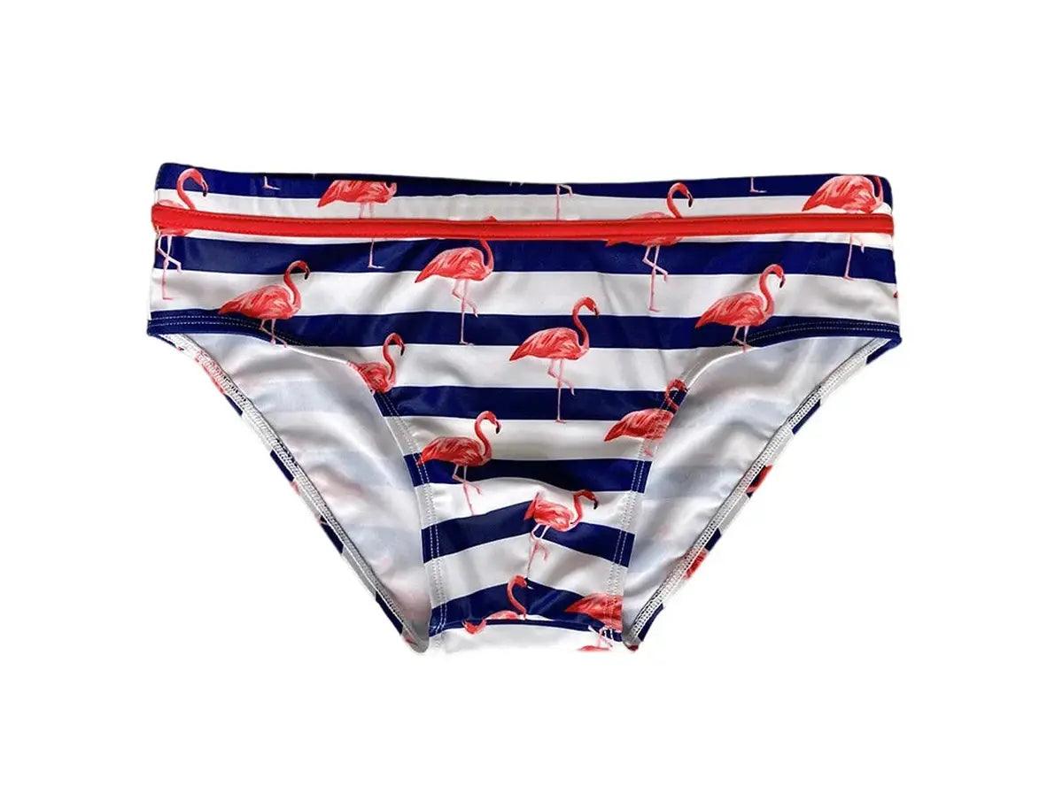 Gay Swim Briefs | Sexy Flamingo Push Up Pad Swim Briefs