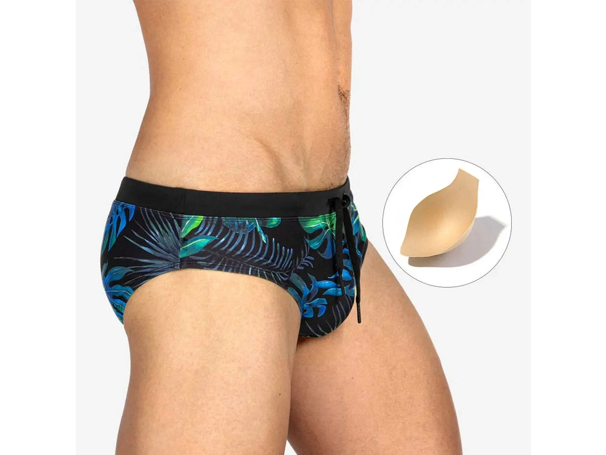 Tropical Leaf - UXH Gay Swim Briefs