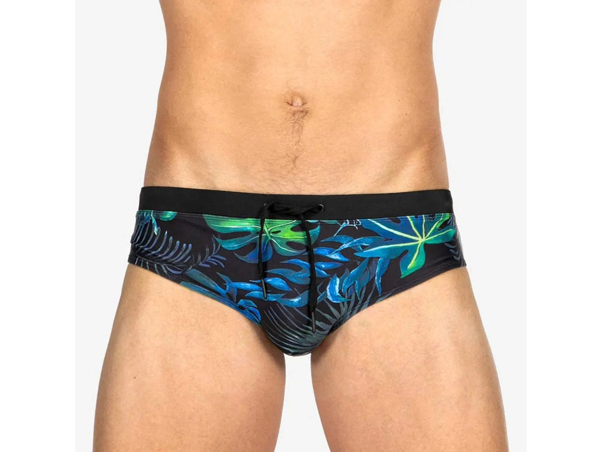 Tropical Leaf - UXH Gay Swim Briefs