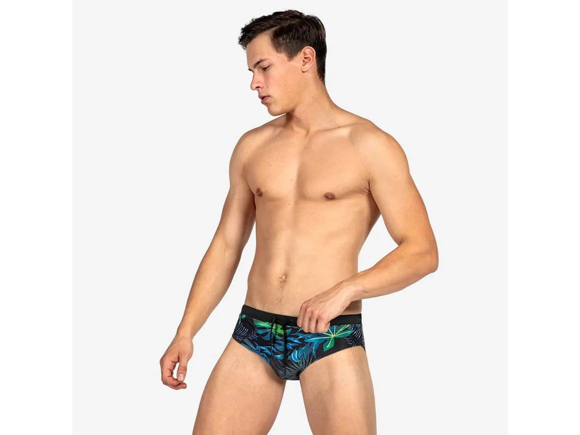 Tropical Leaf - UXH Gay Swim Briefs