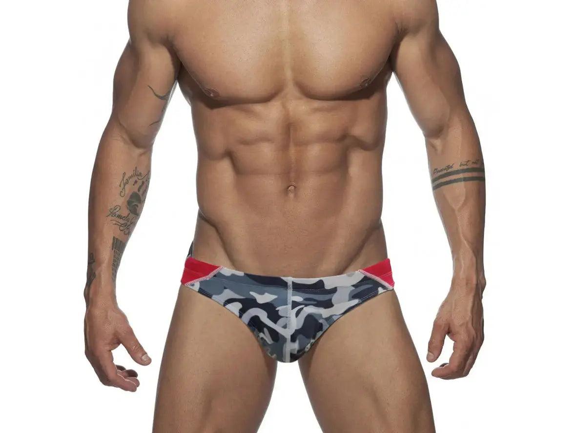 Gay Swim Briefs | UXH Camo Padded Pushup Swim Briefs