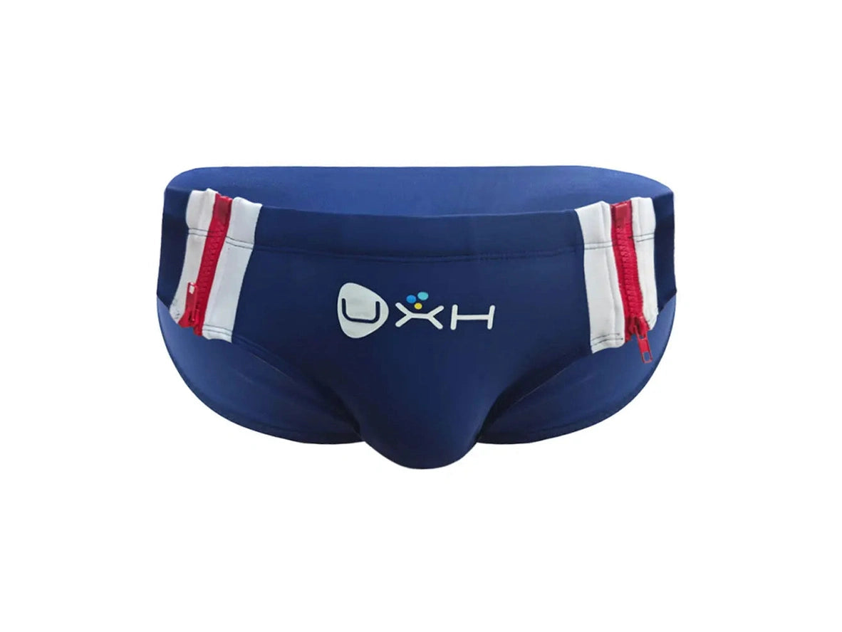 Gay Swim Briefs | UXH Easy Access Zipper Pushup Pad Swim Briefs