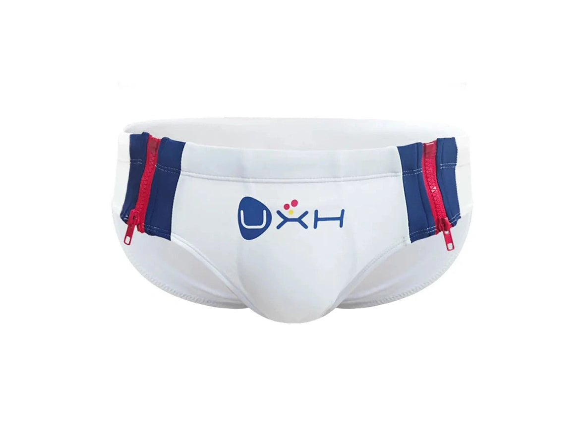 Gay Swim Briefs | UXH Easy Access Zipper Pushup Pad Swim Briefs
