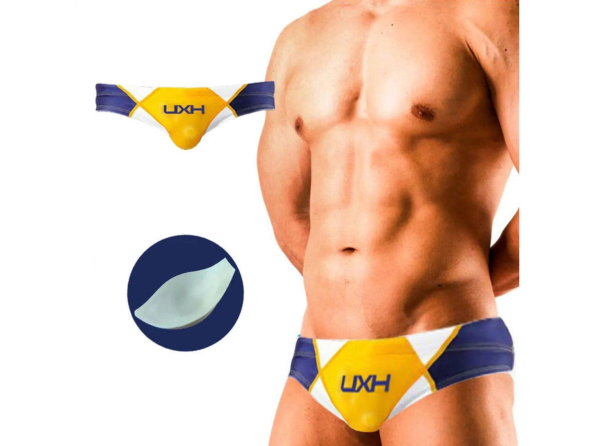 Gay Swim Briefs | UXH Enlarged Cup Padded Swim Briefs