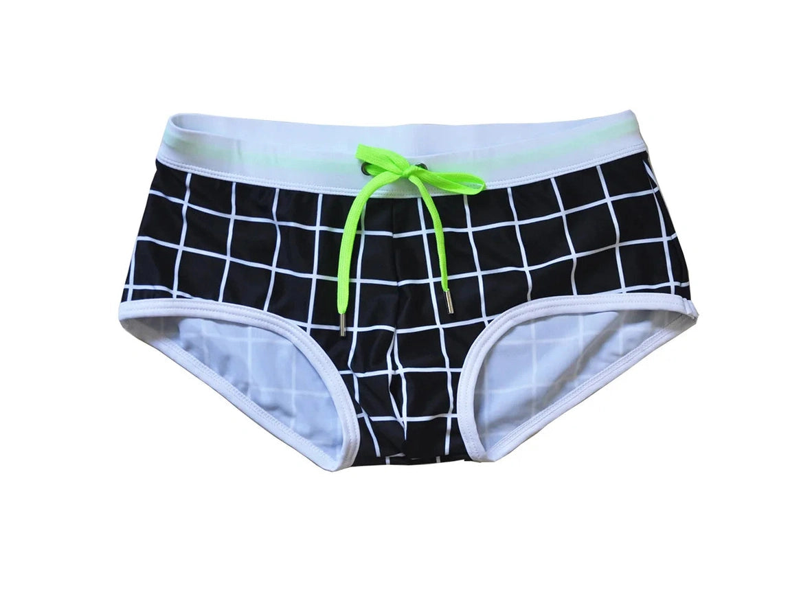Gay Swim Briefs | UXH Grid Swim Briefs