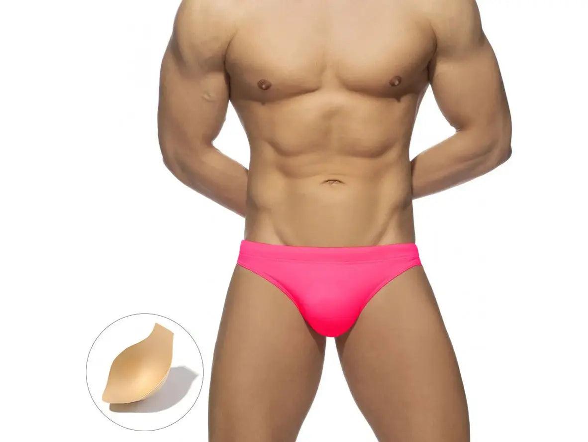 Gay Swim Briefs | UXH Pure Color Pushup Pad Swim Briefs
