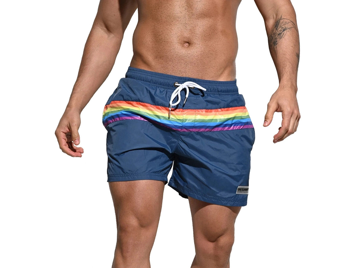 Gay Swim Shorts | DESMIIT Pride Rainbow Board Shorts
