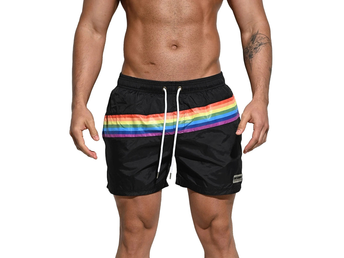 Gay Swim Shorts | DESMIIT Pride Rainbow Board Shorts