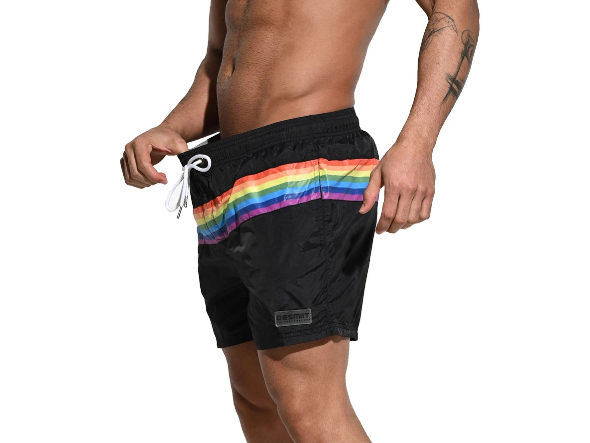 Gay Swim Shorts | DESMIIT Pride Rainbow Board Shorts