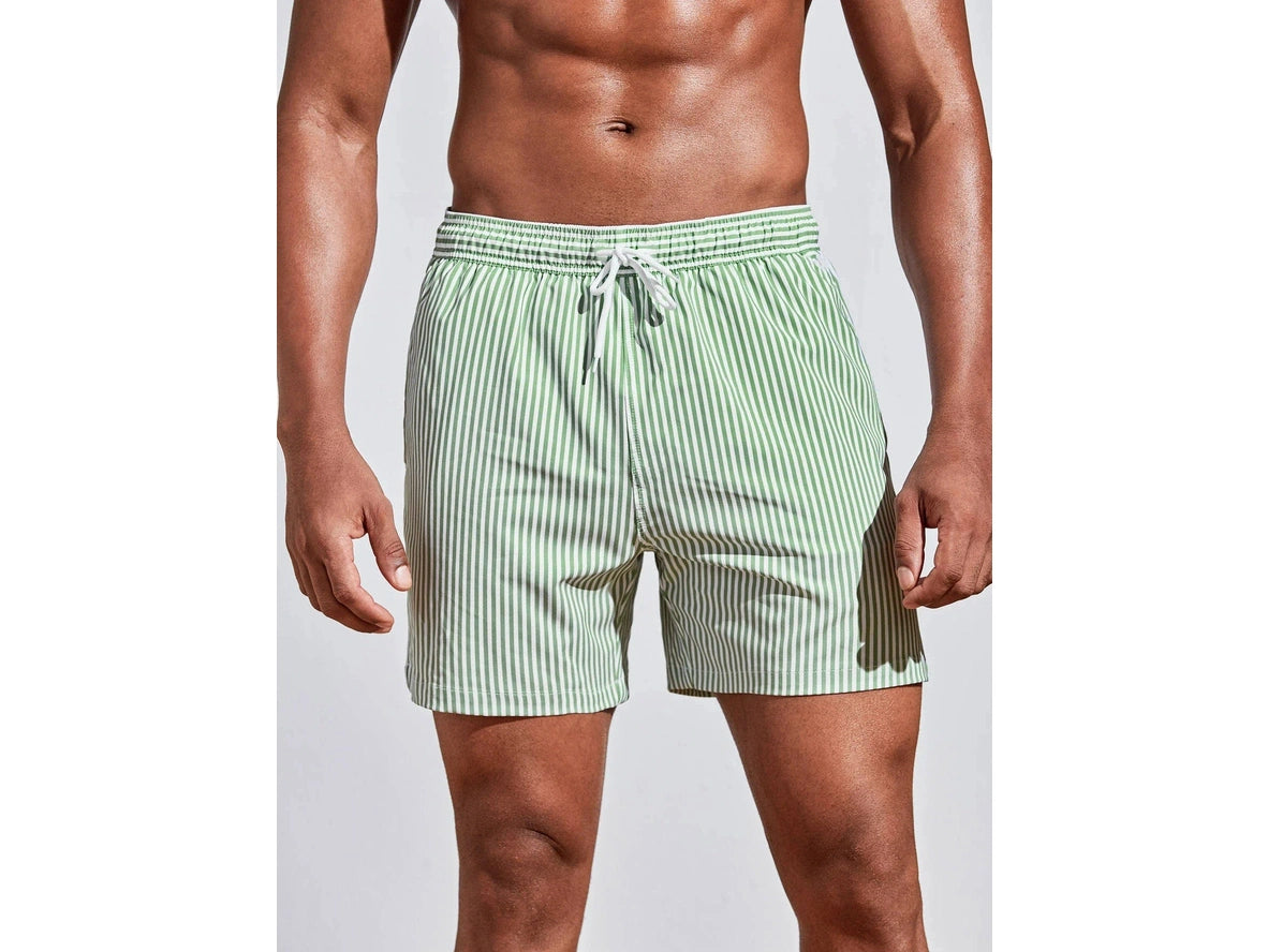 Gay Swim Shorts | Striped Casual Beach Shorts