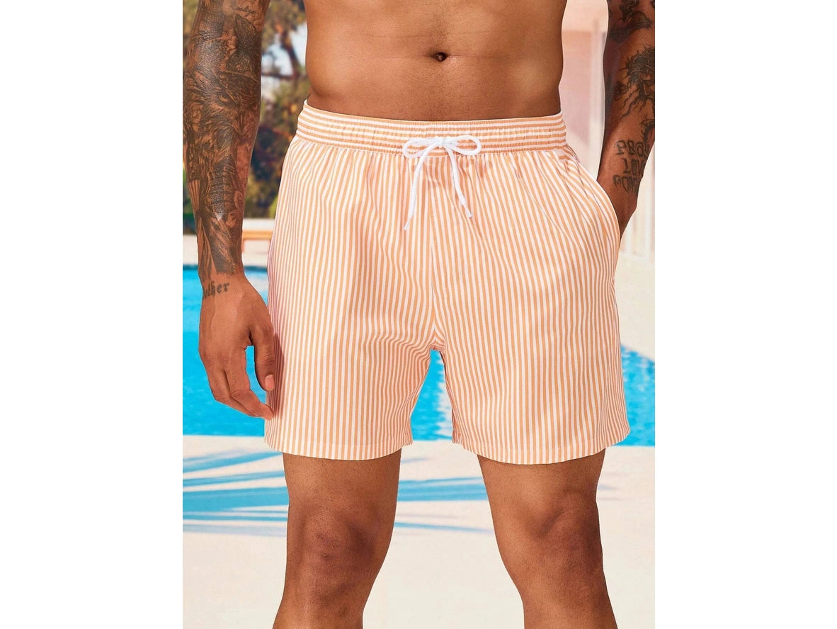 Gay Swim Shorts | Striped Casual Beach Shorts