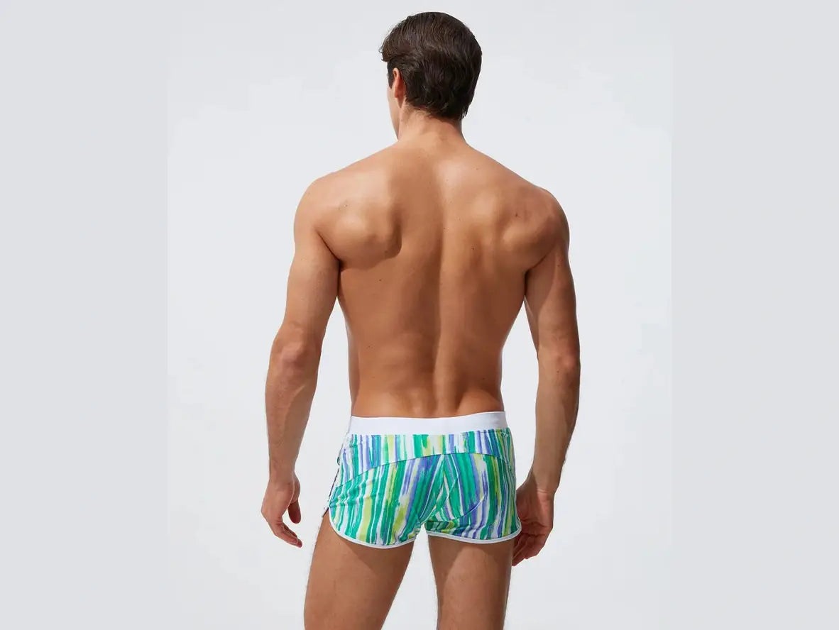 Gay Swim Shorts | Summer Stripe Lined Beach Shorts