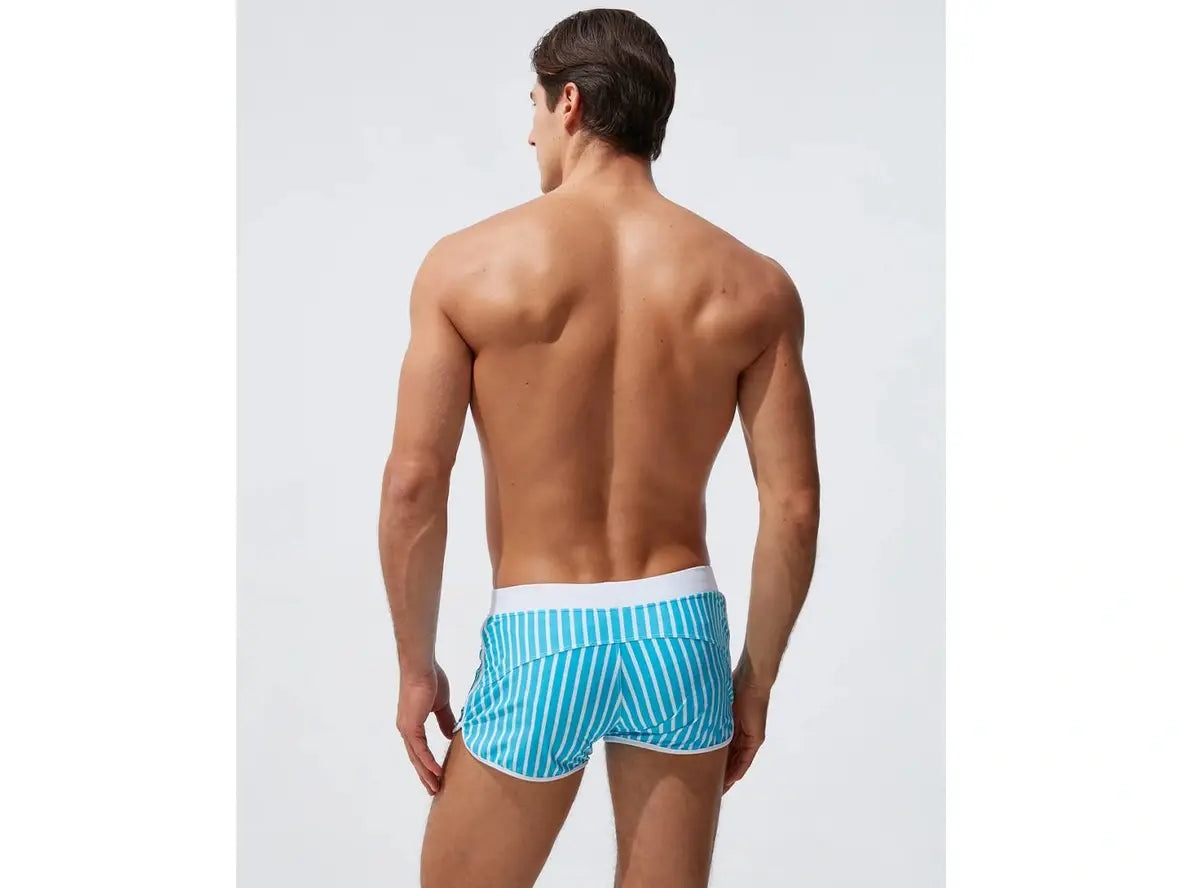 Gay Swim Shorts | Summer Stripe Lined Beach Shorts
