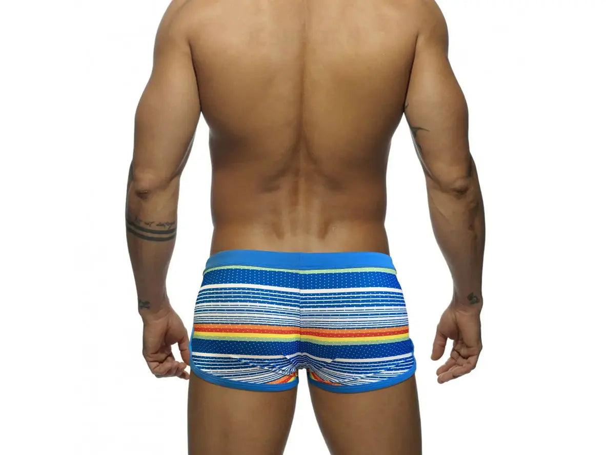 Gay Swim Trunks | Sexy Stripe Low-Rise Swim Trunks