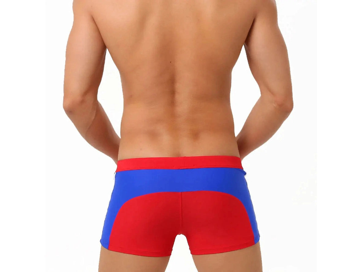 Gay Swim Trunks | UXH Zipper Pocket Pushup Pad Swim Trunks