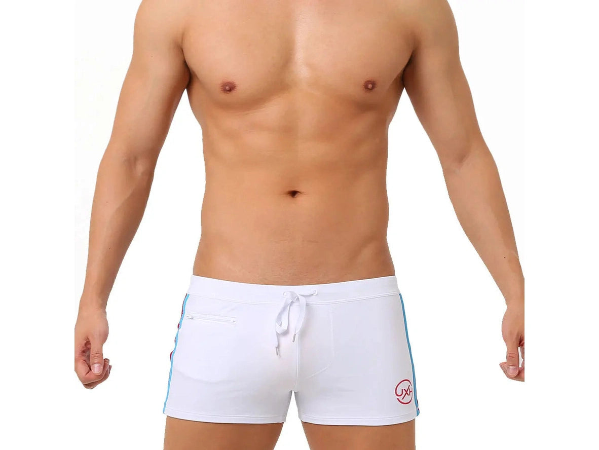 Gay Swim Trunks | UXH Zipper Pocket Pushup Pad Swim Trunks