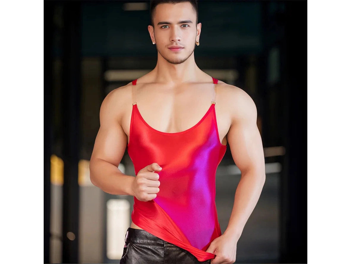 Shiny Stretch – Club Fit Gay Tank Top