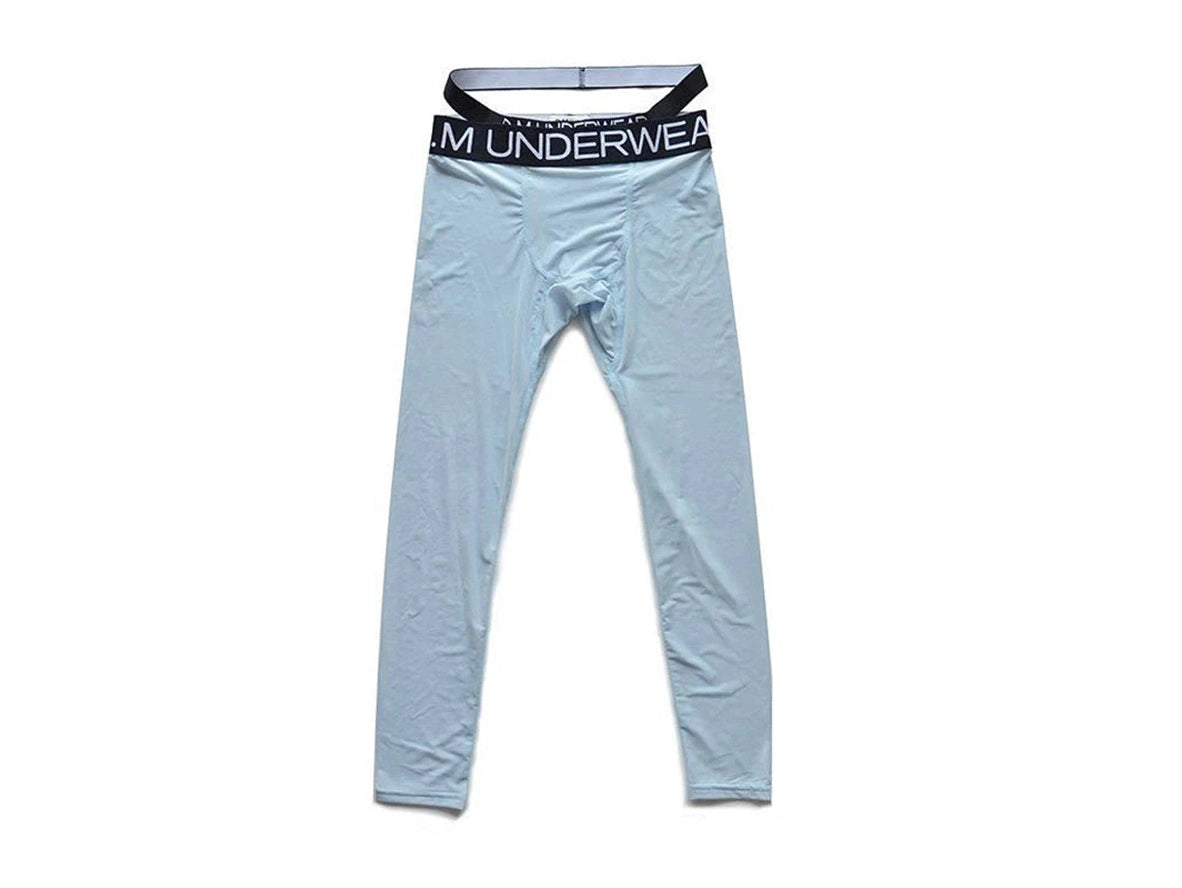 Gay Thermal Underwear | D.M Transparent Sexy Tight Long Johns