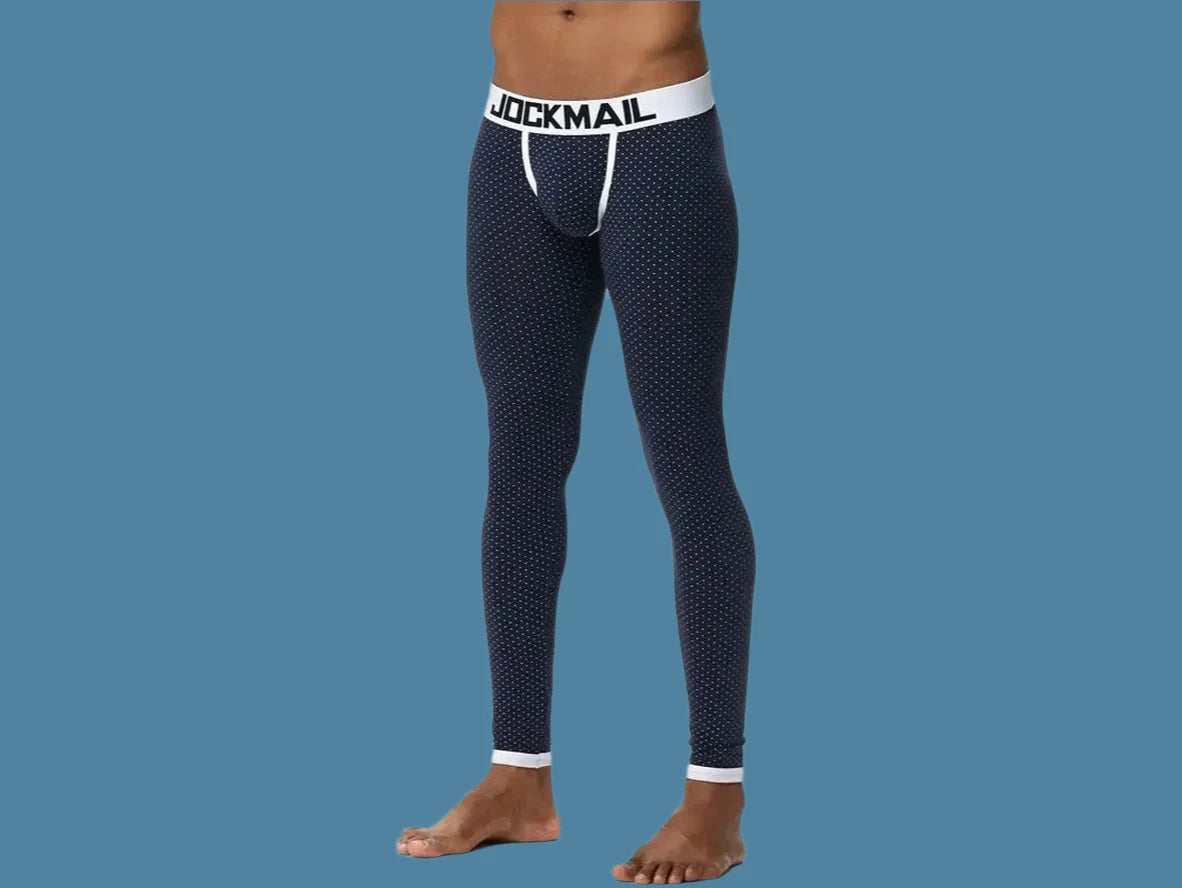 Gay Thermal Underwear | JOCKMAIL Navy Long Johns