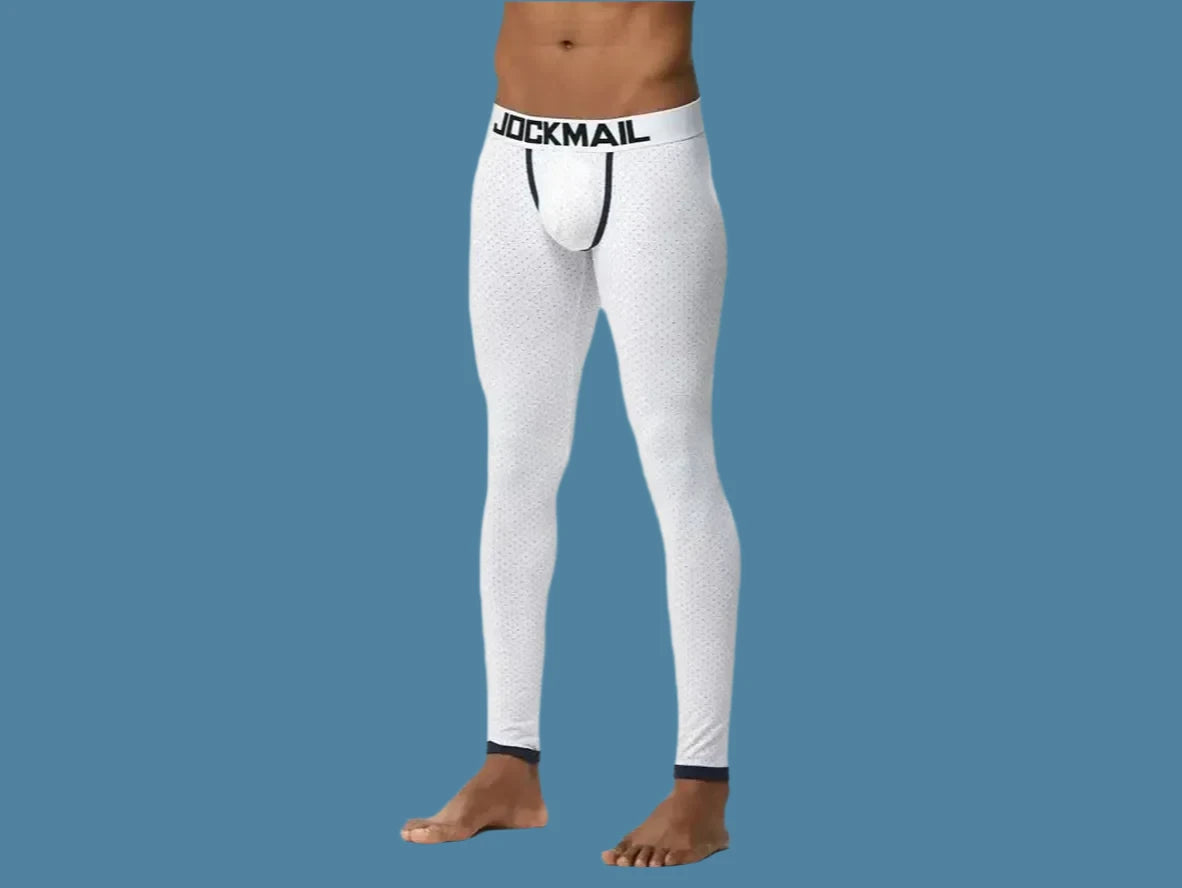Gay Thermal Underwear | JOCKMAIL White Solid Thermals