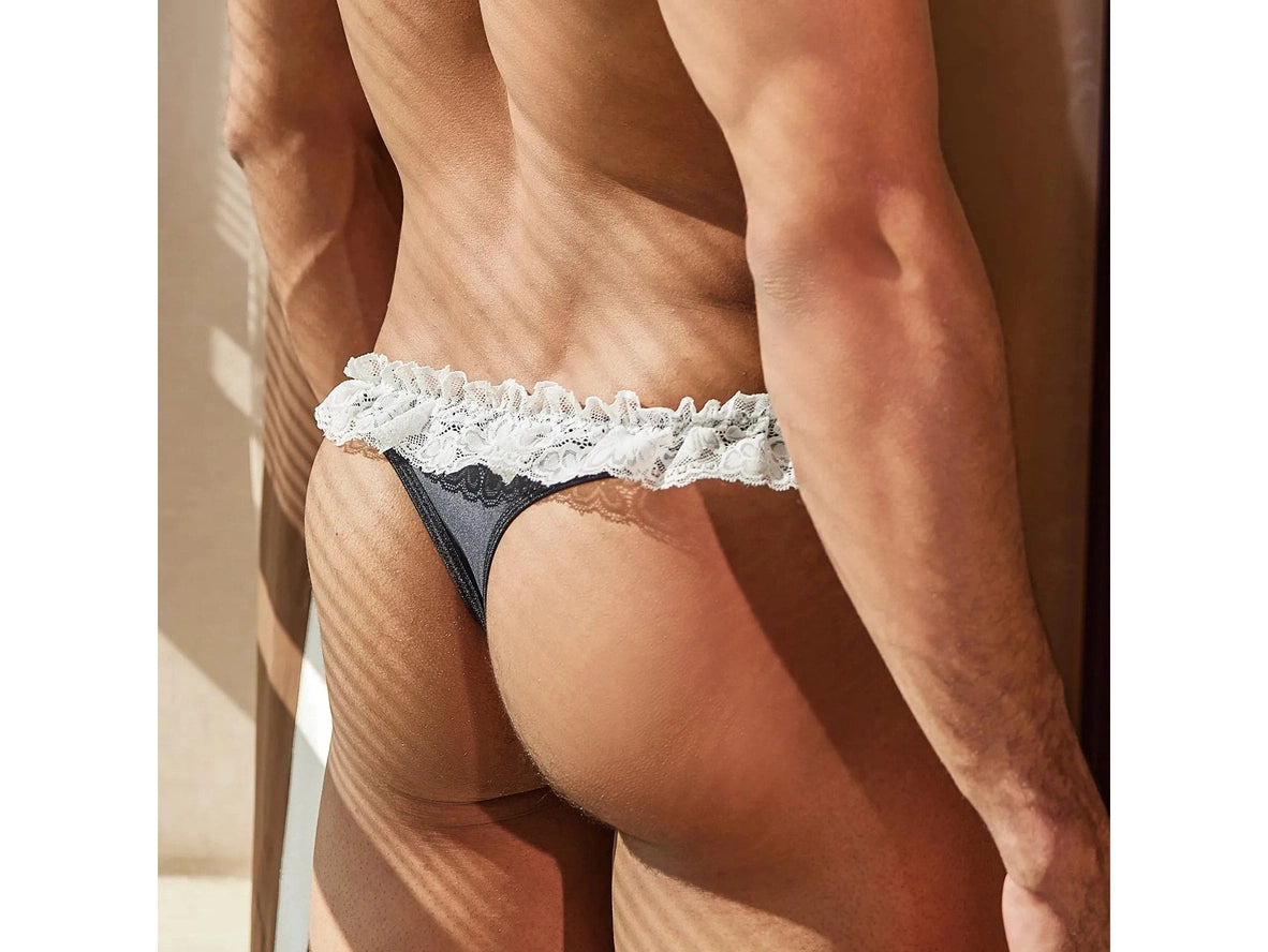 Gay Thongs | Glossy Temptation Lace Thongs