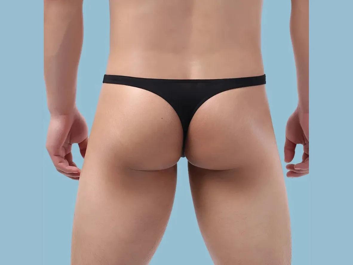 Gay Thongs | Transparent Low-Rise Ice Silk Underwear Thongs