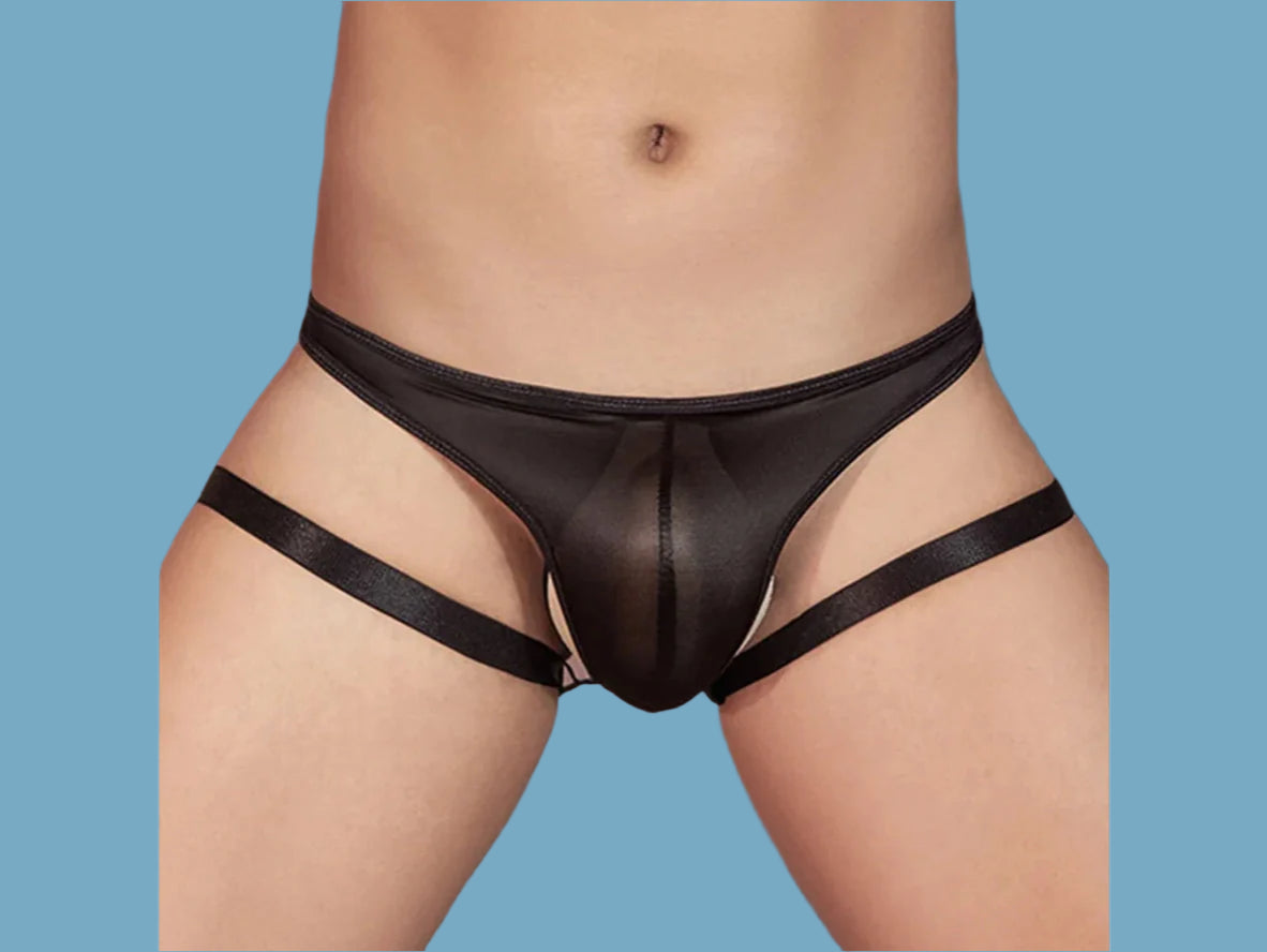 Gay Thongs | Transparent Shiny Thongs