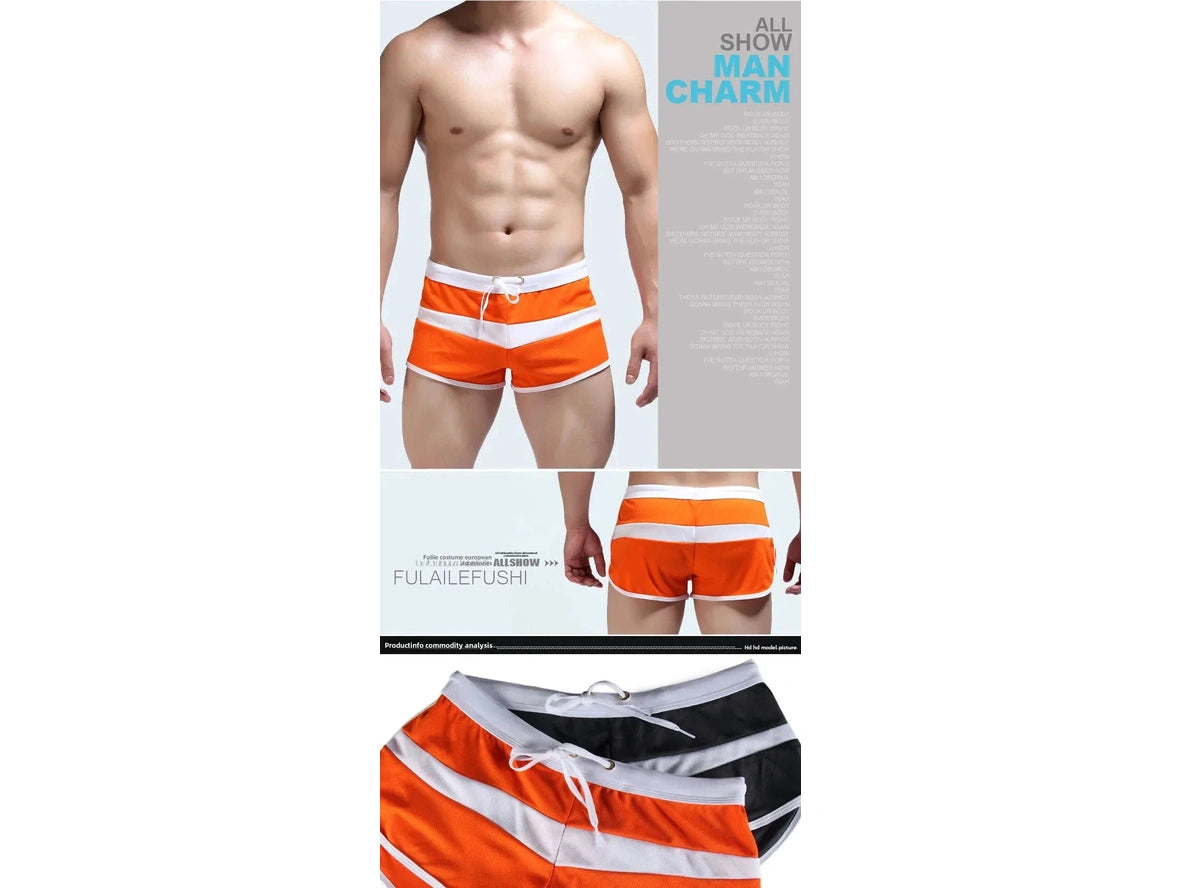 Hydro-Mesh — Retro Striped Gay Swim Trunks