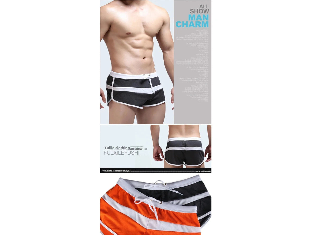 Hydro-Mesh — Retro Striped Gay Swim Trunks