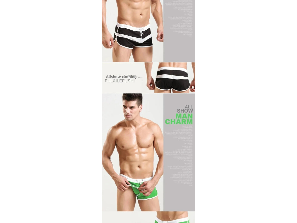Hydro-Mesh — Retro Striped Gay Swim Trunks