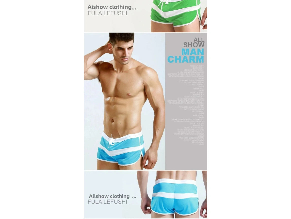 Hydro-Mesh — Retro Striped Gay Swim Trunks