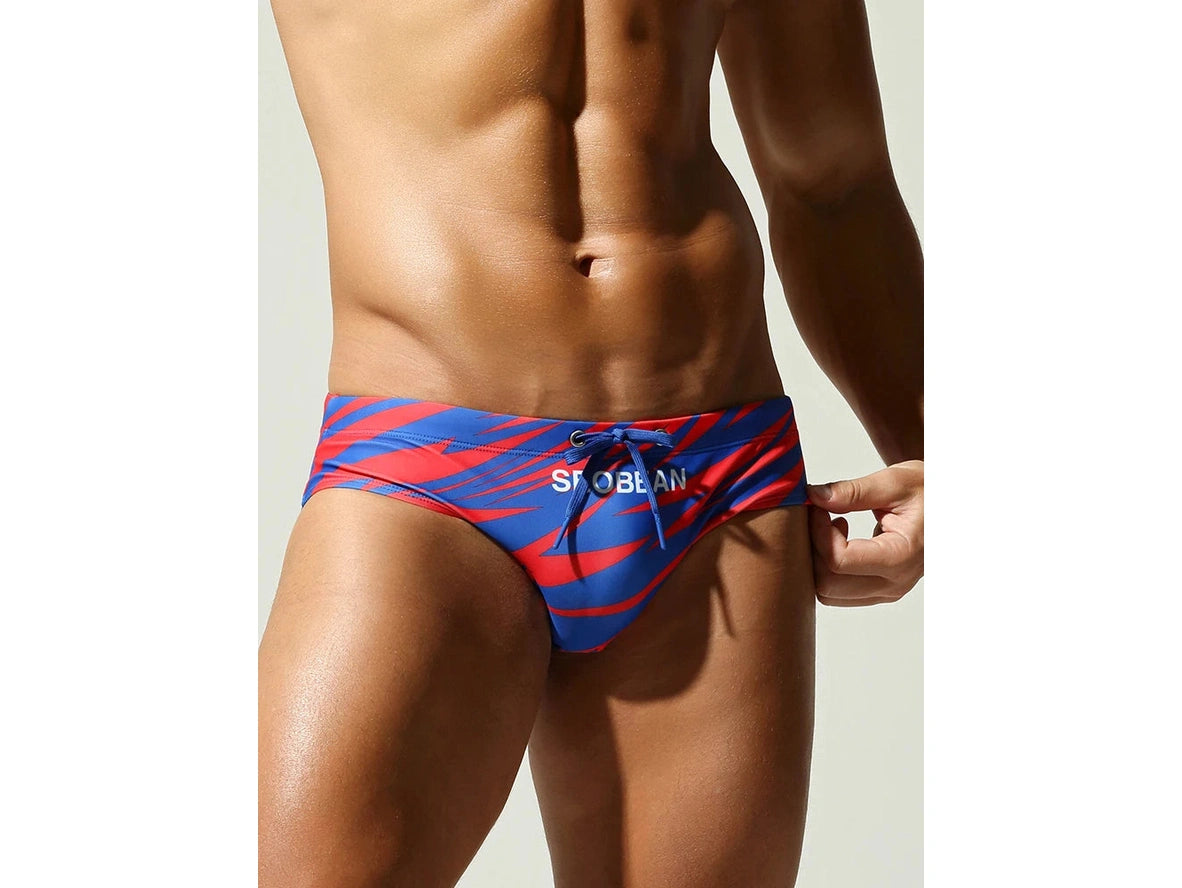 Hydro Slash — SEOBEAN Printed Low-Rise Gay Swim Briefs
