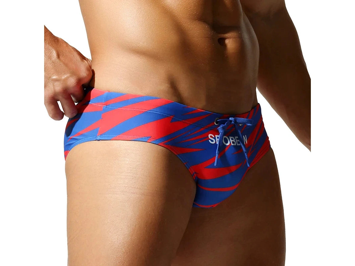 Hydro Slash — SEOBEAN Printed Low-Rise Gay Swim Briefs