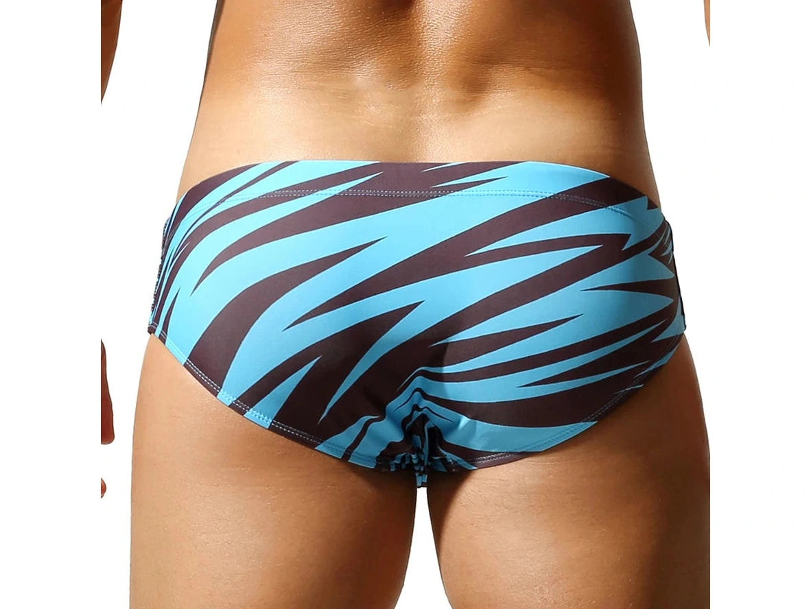 Hydro Slash — SEOBEAN Printed Low-Rise Gay Swim Briefs