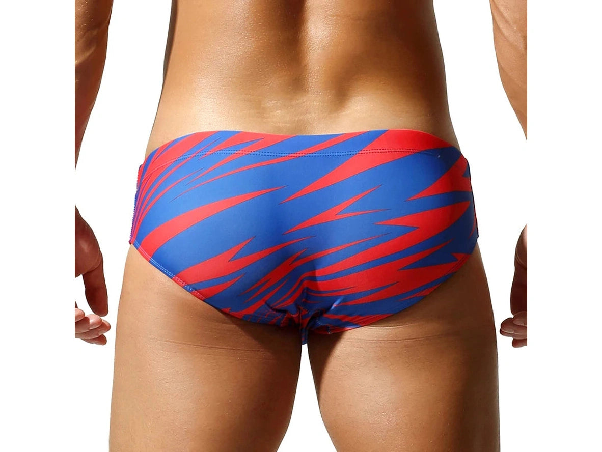 Hydro Slash — SEOBEAN Printed Low-Rise Gay Swim Briefs