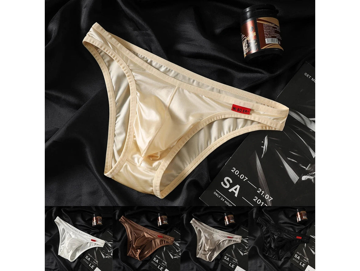 Liquid Ice - Chrome Satin Gay Briefs