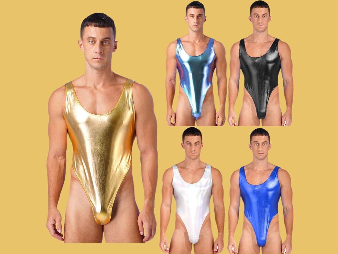 Liquid Shine – Gay Swim Bodysuit