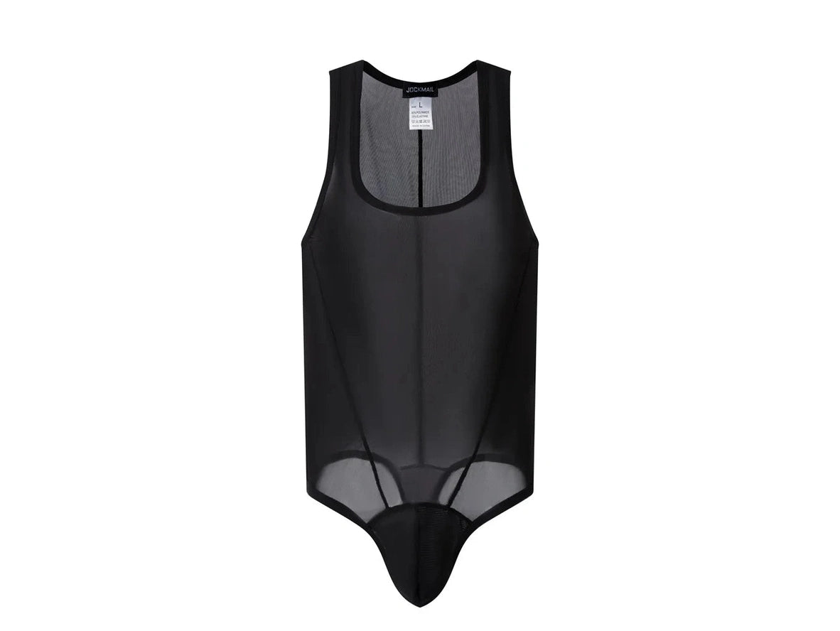 Mesh-Flex — JOCKMAIL See-Through Sheer Mesh Gay Bodysuit