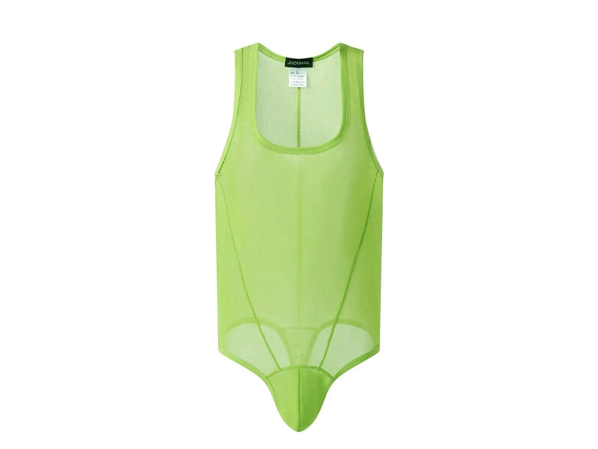 Mesh-Flex — JOCKMAIL See-Through Sheer Mesh Gay Bodysuit