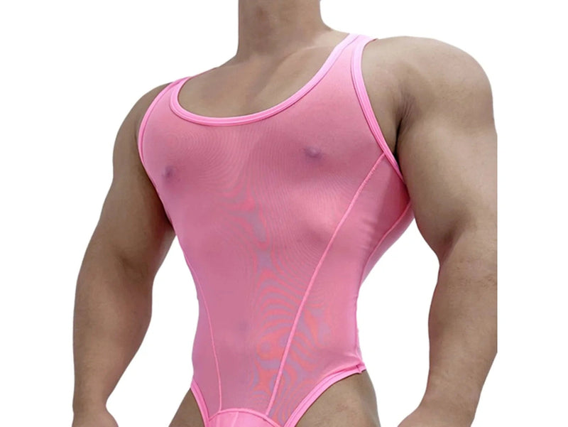 Mesh-Flex — JOCKMAIL See-Through Sheer Mesh Gay Bodysuit