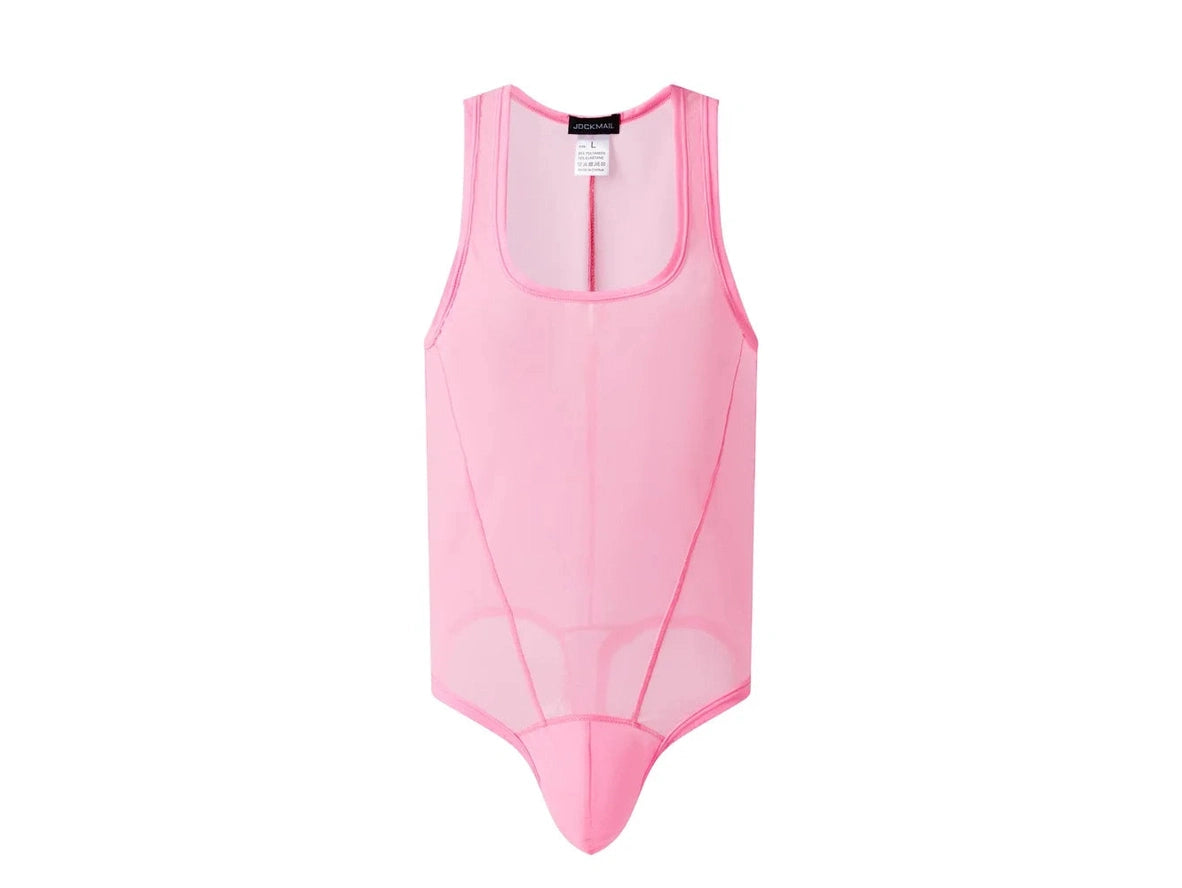 Mesh-Flex — JOCKMAIL See-Through Sheer Mesh Gay Bodysuit