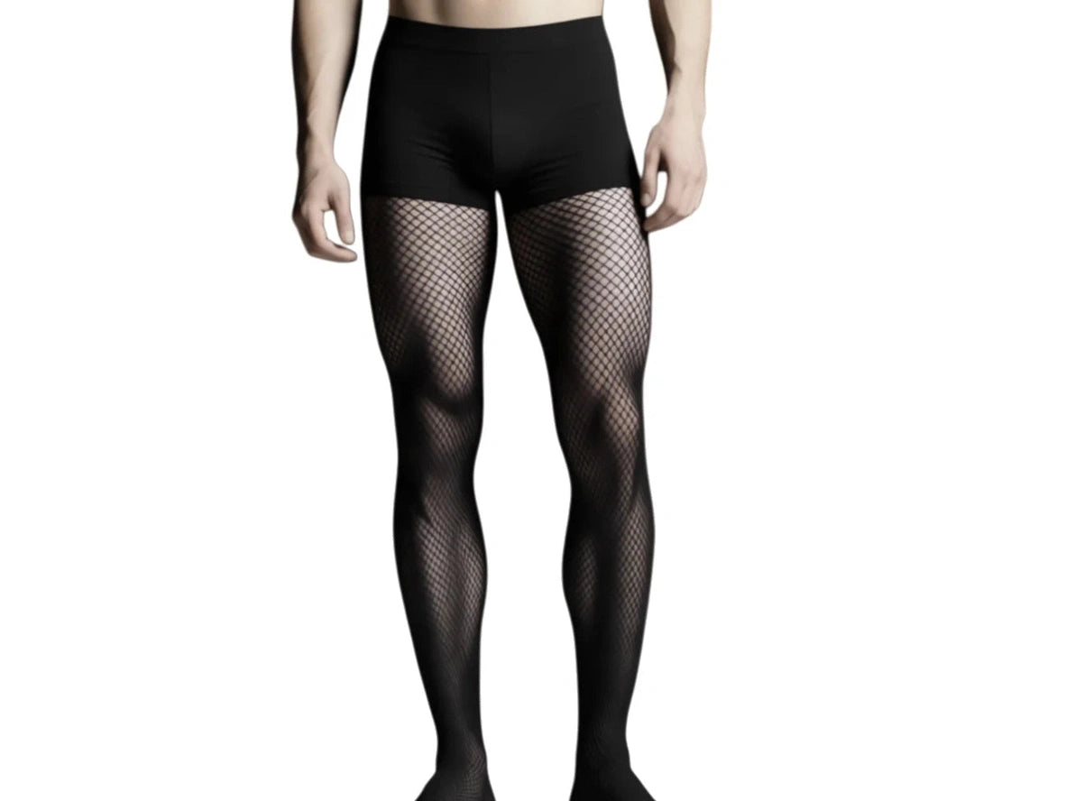 Mesh Grid — Men's Breathable Fishnet Pantyhose
